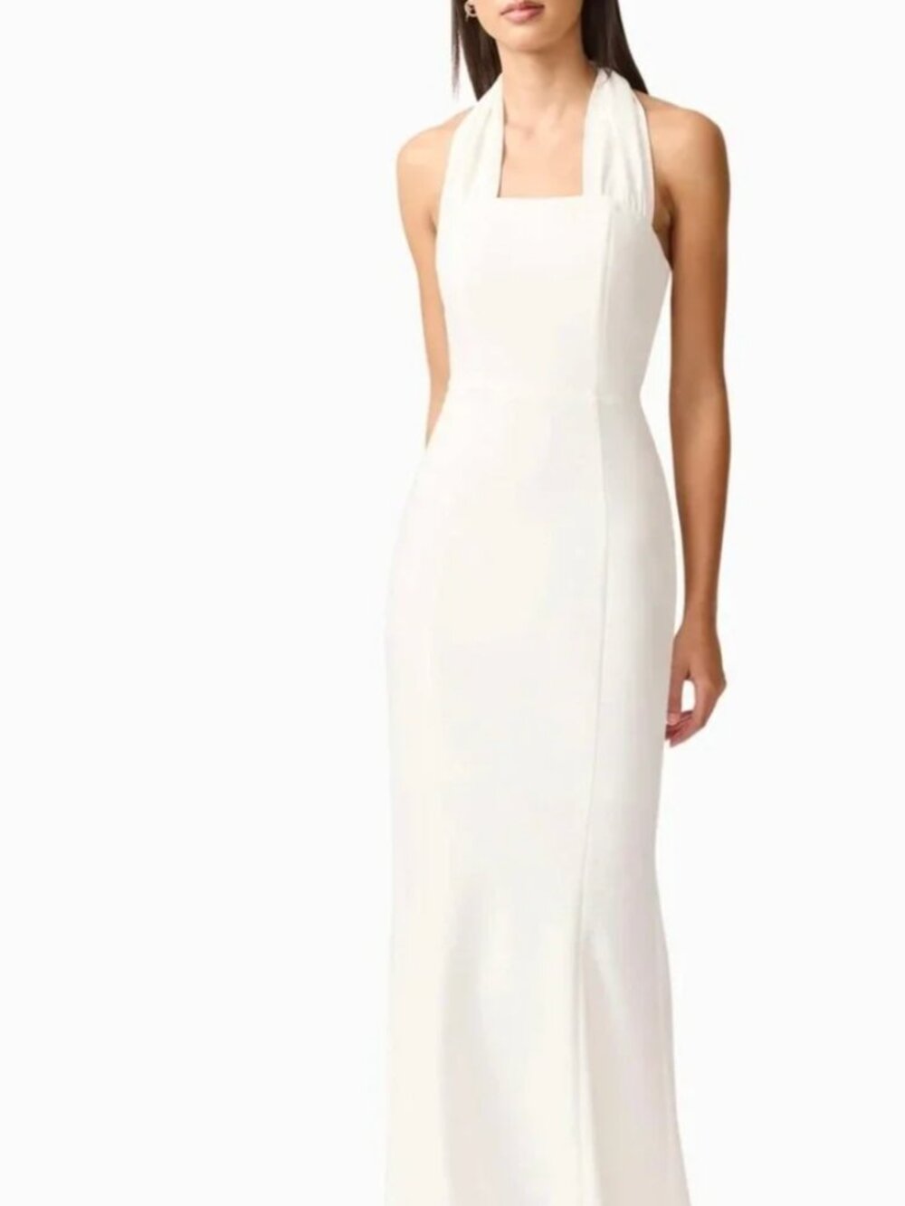 Elliatt White Halter Maxi Dress XXS NWT
